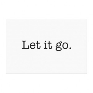 Black and White Let It Go Inspirational Quote Gallery Wrap Canvas
