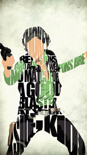 Han Solo Typography Wallpaper