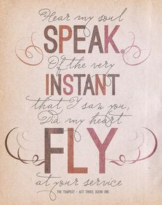 Shakespear The Tempest Quote 11x14 original by KateMooreCreative, $20 ...