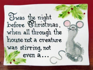 Twas the night before Christmas Mousefoot print…..Painted Zebra ...