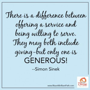 Service vs. Serving #simonsinek #quote