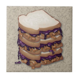 Peanut Butter and Jelly Sandwiches Tiles