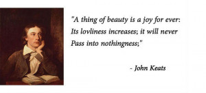 John Keats Poems Poet seers a thing of beauty