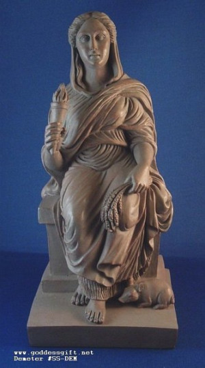 Greek Goddess Demeter Statue - Roman Goddess Ceres Figurine