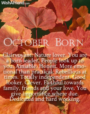 October's Birthdays