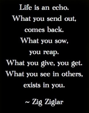 you give, you get. What you see in others, exists in you.Life Quotes ...