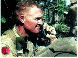 Left: Lt Col Hal Moore at the Battalion command post in LZ Xray on 15 ...