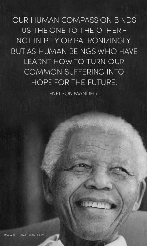 ... have learnt how to turn our common suffering into hope for the future