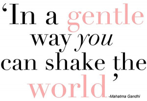shake it up | TrueLemon.com--In a gentle way you can shake the world.
