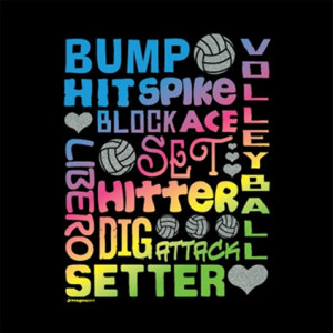 Volleyball Quotes Glitter volleyball t-shirt