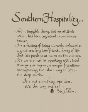 Southern Hospitality...