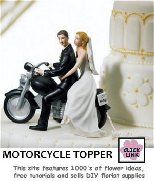 Motorcycle Wedding Cake Toppers