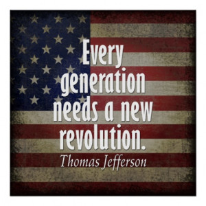 Thomas Jefferson Quote on Revolution Print