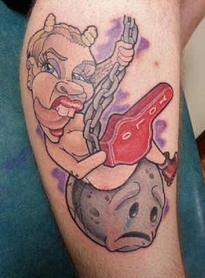 This Miley Cyrus “Wrecking Ball” Tattoo And Its Wagging Tongue ...