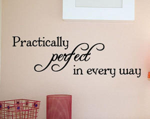 ... Wall Art Decal for the Home or Bedroom Bathroom - Mary Poppins Quote