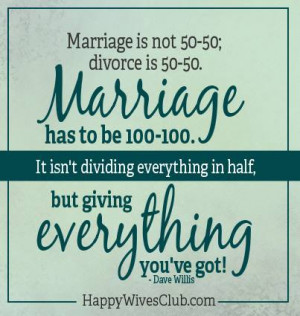 Marriage is Not 50-50