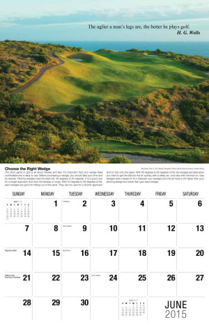 Golf Holes, Swing Tips, Humorous Quotes Calendar - Date Pad2015 Wall ...