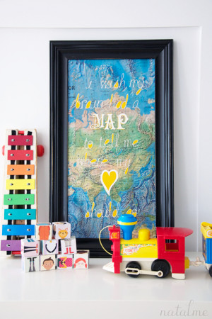 DIY Framed Quote & Map Print