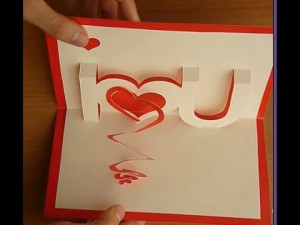 ... Valentine gifts for boyfriends: How to make a V-Day pop up card (#1