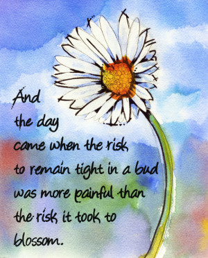 Anais Nin quote inspirational watercolor painting by art-hack