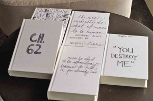 WORDS ARE ART Copies of “Unravel Me” featuring hand-drawn quotes ...