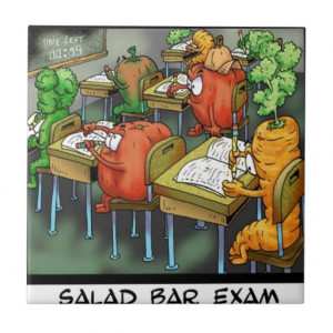 Salad Bar Exam Funny Ceramic Tiles