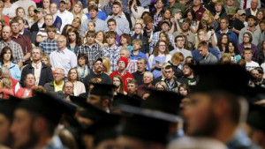 People attend graduation at Lake Area Technical Institute, where Obama ...