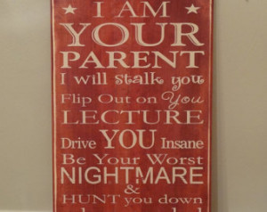 Am Not Your Friend Parenting Quot e Saying Distressed Painted Wooden ...