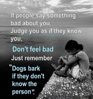 Dogs bark if they don't know the person.