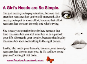 girl's needs are so simple