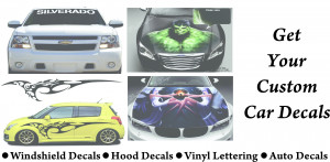 Hood Decals, Custom Car Decals, Windsheild Decals