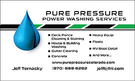 Advertising campaign for Pure Pressure Power washing