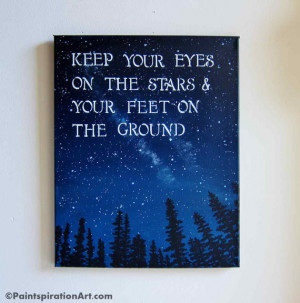 Quotes Canvas Painting - Sayings Keep Your Eyes On The Stars ...