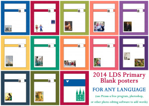 Download 2014 LDS Primary Blank Posters for any Language
