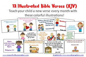 Free illustrated children's Bible Verses (KJV) | imperfecthomemaker ...