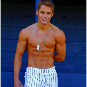 Perfect outfit. Baseball pants and no shirt!