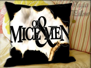 Of Mice and Men Quote Logo Pillow Cover and by LASVEGASPILLOW, $14.00