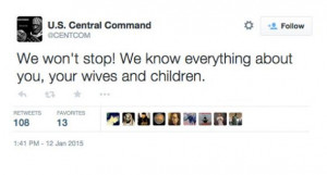 Central Command Twitter Account Hacked, Possibly by ISIS