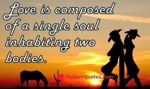 Love is composed of a single soul