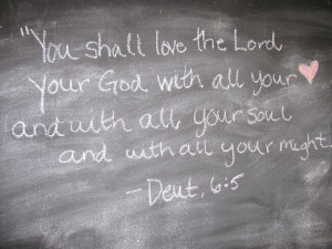 Kitchen chalkboard for scripture