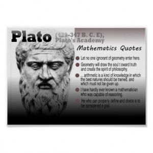Citas de las matemáticas de Platón Poster