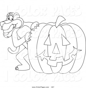Pumpkin Outline Coloring Page