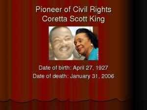 Coretta Scott King Timeline