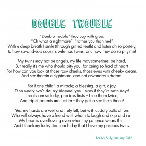 Double Trouble Cousin Poems
