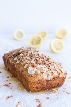Toasted Coconut Lemon Bread with Salted Honey Butter. - Half Baked ...