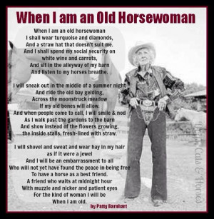 An old horsewoman