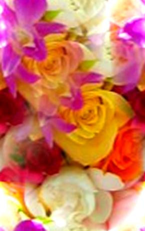 Mixed Colorful Flowers & Yellow Roses Seamless Background Tile Image ...