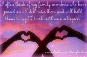 Often Think Of My Family Members Who Have Passed On. I Still Miss ...
