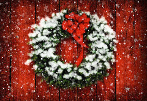 Lois Bryan › Portfolio › Snowy Christmas Wreath