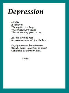 depression pictures and quotes | treme studying and poem of the week ...